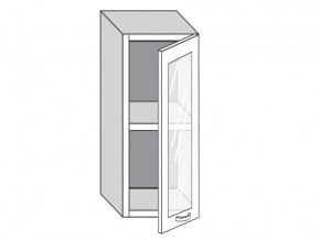 1.30.3 Шкаф настенный (h=720) на 300мм с 1-ой стекл. дверцей в Бакале - bakal.mebel74.com | фото