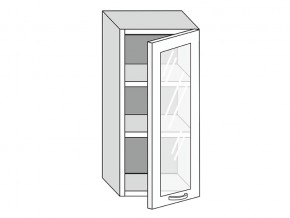 19.40.3 Шкаф настенный (h=913) на 400мм с 1-ой стекл. дверцей в Бакале - bakal.mebel74.com | фото