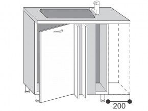 2.10.1ум Шкаф-стол под врезную мойку, УНИ в Бакале - bakal.mebel74.com | фото