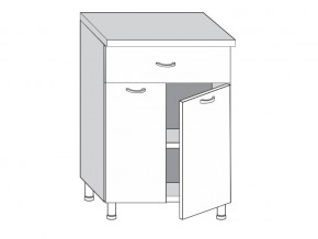 2.60.21 Шкаф-стол на 600мм с 1-м ящиком и 2-мя дверцами в Бакале - bakal.mebel74.com | фото