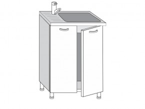 2.60.2мн Шкаф-стол на 600мм под накладную мойку с 2-мя дверцами в Бакале - bakal.mebel74.com | фото