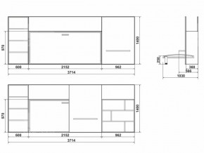 Детская стенка Компакт стандарт с кроватью Смарт 3 в Бакале - bakal.mebel74.com | фото 3