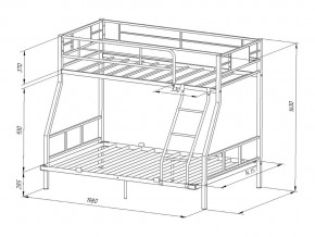 Двухъярусная кровать Гранада-1 140 Коричневый в Бакале - bakal.mebel74.com | фото 2