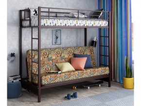 Двухъярусная кровать с диваном Мадлен Коричневая-марки в Бакале - bakal.mebel74.com | фото 1