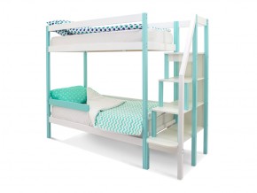 Двухъярусная кровать Svogen с бортиком мятно-белый в Бакале - bakal.mebel74.com | фото