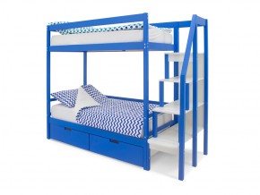 Двухъярусная кровать Svogen с ящиками синий в Бакале - bakal.mebel74.com | фото
