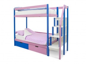 Двухъярусная кровать Svogen с ящиками синий-лаванда в Бакале - bakal.mebel74.com | фото