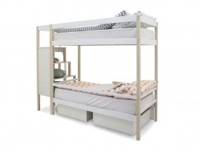 Двухъярусная кровать Svogen с ящиками и бортиком бежево-белый в Бакале - bakal.mebel74.com | фото 4
