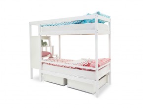 Двухъярусная кровать Svogen с ящиками и бортиком белый в Бакале - bakal.mebel74.com | фото 4
