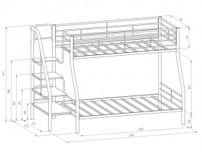 Двухъярусная кровать Толедо 1 Черный-Венге в Бакале - bakal.mebel74.com | фото 2