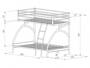 Двухъярусная кровать Виньола 2 Коричневая в Бакале - bakal.mebel74.com | фото 2