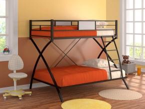 Двухъярусная кровать Виньола Черная в Бакале - bakal.mebel74.com | фото 1