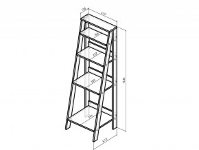 Этажерка Лофт белый в Бакале - bakal.mebel74.com | фото 2