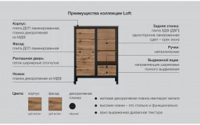 Гостиная Лофт дуб вотан в Бакале - bakal.mebel74.com | фото 6