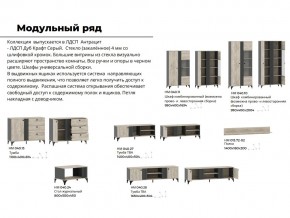 Гостиная Отис Дуб Крафт Серый/Антрацит в Бакале - bakal.mebel74.com | фото 5