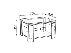 Журнальный стол Адам 1 венге/дуб млечный в Бакале - bakal.mebel74.com | фото 3