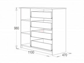 Комод 9 фант венге-млечный дуб в Бакале - bakal.mebel74.com | фото 2