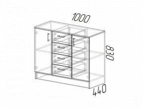 Комод К1000-2Д ЛДСП венге-лоредо в Бакале - bakal.mebel74.com | фото 2