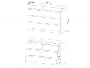 Комод Мори МК1200.6/4 Белый в Бакале - bakal.mebel74.com | фото 3