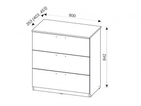 Комод с 3-мя ящиками 400 Эконика в Бакале - bakal.mebel74.com | фото 2