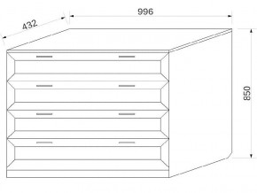 Комод с 4-мя ящиками в Бакале - bakal.mebel74.com | фото