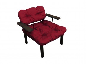 Кресло Дачное бордовая подушка в Бакале - bakal.mebel74.com | фото
