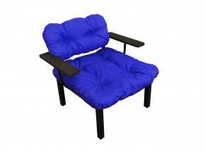 Кресло Дачное синяя подушка в Бакале - bakal.mebel74.com | фото 1