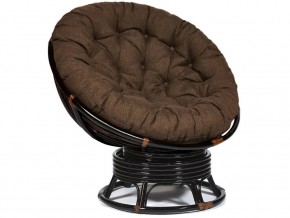Кресло-качалка Papasan w 23/01 B с подушкой Antique brown, ткань Коричневый в Бакале - bakal.mebel74.com | фото 1