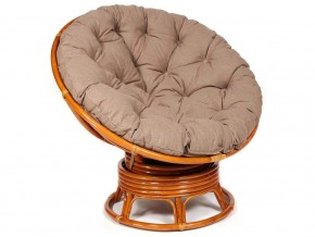 Кресло-качалка Papasan w 23/01 B с подушкой Cognac, экошерсть Коричневый в Бакале - bakal.mebel74.com | фото