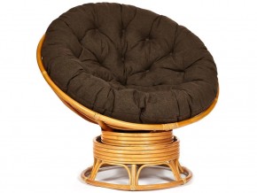 Кресло-качалка Papasan w 23/01 B с подушкой Honey, ткань Коричневый в Бакале - bakal.mebel74.com | фото