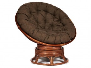 Кресло-качалка Papasan w 23/01 B с подушкой Pecan, ткань Коричневый в Бакале - bakal.mebel74.com | фото