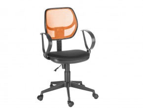 Кресло компьютерное Флеш Рондо черный/оранжевый в Бакале - bakal.mebel74.com | фото