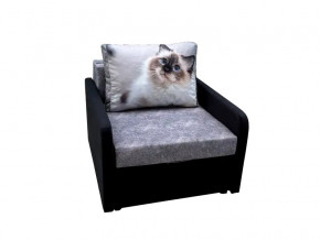 Кресло кровать Канзасик с подлокотниками кот голубые глаза в Бакале - bakal.mebel74.com | фото