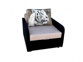 Кресло кровать Канзасик с подлокотниками тигр белый в Бакале - bakal.mebel74.com | фото