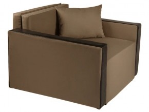 Кресло-кровать Милена с подлокотниками рогожка brown в Бакале - bakal.mebel74.com | фото 1