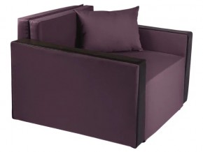 Кресло-кровать Милена с подлокотниками рогожка plum в Бакале - bakal.mebel74.com | фото 1