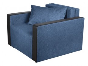 Кресло-кровать Милена с подлокотниками велюр синий в Бакале - bakal.mebel74.com | фото