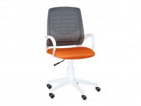 Кресло оператора Ирис white стандарт черный/оранжевый в Бакале - bakal.mebel74.com | фото