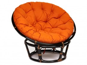 Кресло Papasan 23/01 W с подушкой Antique brown, ткань Оранжевый в Бакале - bakal.mebel74.com | фото 1