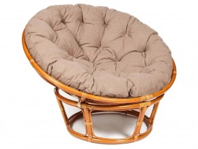 Кресло Papasan 23/01 W с подушкой Cognac, экошерсть Коричневый в Бакале - bakal.mebel74.com | фото