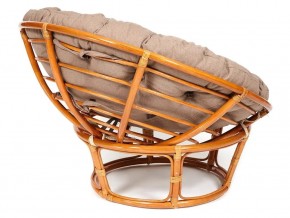 Кресло Papasan 23/01 W с подушкой Cognac, экошерсть Коричневый в Бакале - bakal.mebel74.com | фото 2