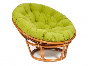 Кресло Papasan 23/01 W с подушкой Cognac, флок Олива в Бакале - bakal.mebel74.com | фото