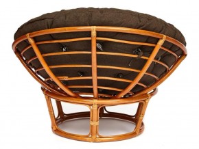 Кресло Papasan 23/01 W с подушкой Cognac, ткань Коричневый в Бакале - bakal.mebel74.com | фото 2