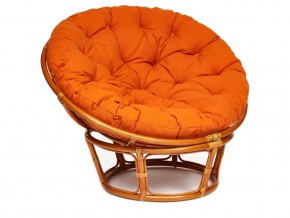 Кресло Papasan 23/01 W с подушкой Cognac, ткань Оранжевый в Бакале - bakal.mebel74.com | фото 1