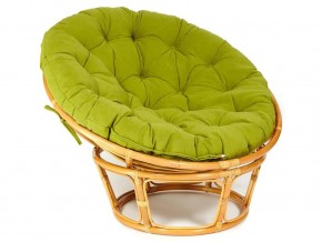 Кресло Papasan 23/01 W с подушкой Honey, флок Олива в Бакале - bakal.mebel74.com | фото