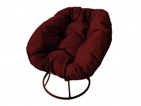 Кресло Пончик без ротанга бордовая подушка в Бакале - bakal.mebel74.com | фото