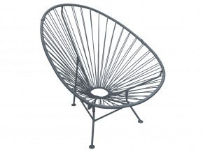 Кресло Ракушка с ротангом серый в Бакале - bakal.mebel74.com | фото