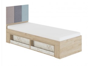 Кровать 0,8 с мягким элементом 0,8 Мод.1.1 в Бакале - bakal.mebel74.com | фото
