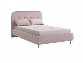 Кровать 1200 Лео велюр нежно-розовый в Бакале - bakal.mebel74.com | фото