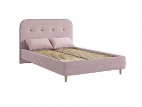 Кровать 1200 Лео велюр нежно-розовый в Бакале - bakal.mebel74.com | фото 3